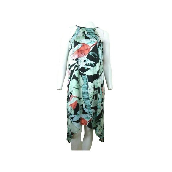 Lauren Conrad Silky Tropical Slip Dress M Midi Floral Beachy Summer New - Picture 3 of 12